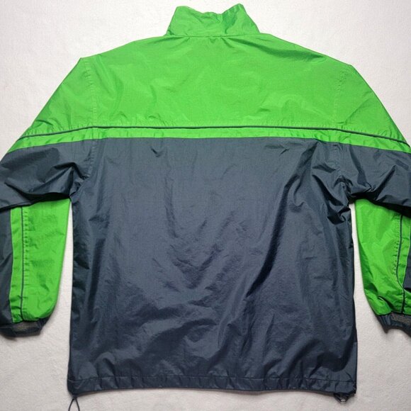 Vintage i5 Apparel Windbreaker Jacket Men's Size Large Blue Green Full Zip Retro - Picture 4 of 9
